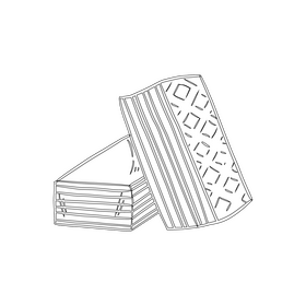 Wafer black and white clipart