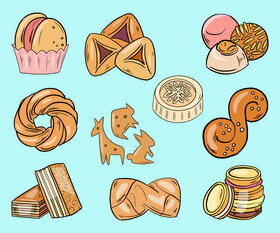 Biscuits, cookies vector