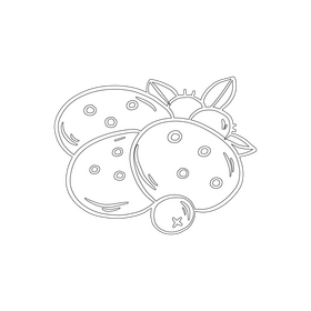 Biscuits black and white clipart