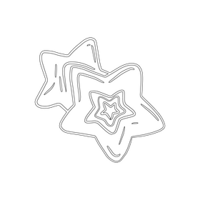 Cookies black and white clipart