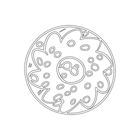 Cookies black and white clipart