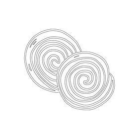 Biscuits black and white clipart