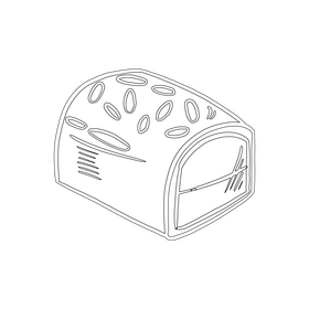 Cream filled chocolate black and white clipart