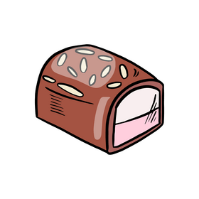 Cream filled chocolate clipart