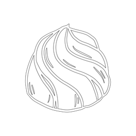 Chocolate candy black and white clipart