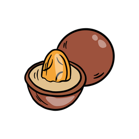 Chocolate truffle nuts inside clipart