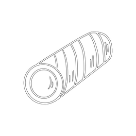 Wafer tubes with cream black and white clipart