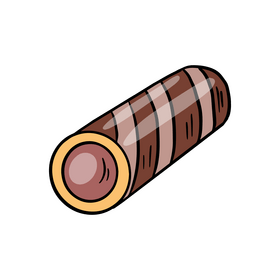 Wafer tubes with cream clipart