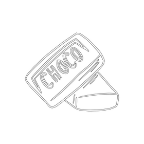 Milk chocolate black and white clipart