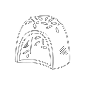 Milk chocolate truffles filled with vanilla black and white clipart