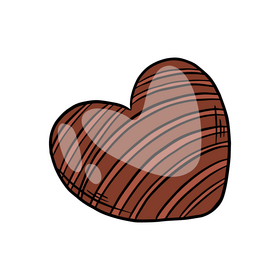 Heart shaped chocolate clipart