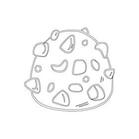 Chocolate candy balls with chopped nuts black and white clipart