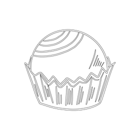 White milk chocolate candy black and white clipart