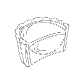 Chocolate truffle black and white clipart