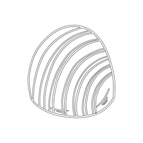 Chocolate truffle candy black and white clipart