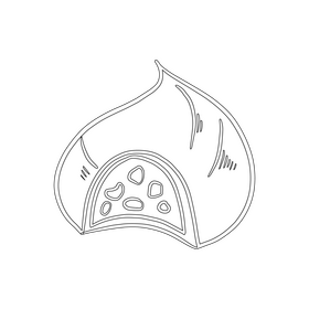 Chocolate truffle black and white clipart