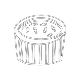 Chocolate truffle candy black and white clipart