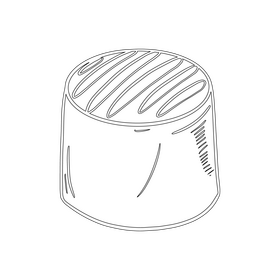 Chocolate truffle black and white clipart