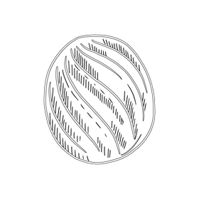 Dried fruit black and white clipart