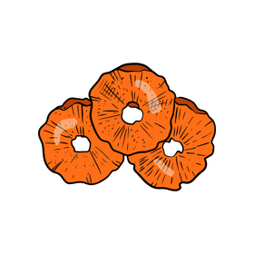 Round dried mango clipart