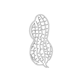 Peanut black and white clipart