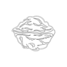 Walnut black and white clipart