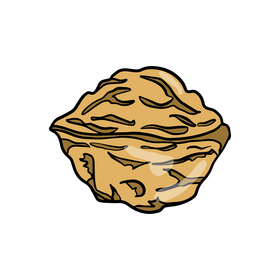 Walnut Cartoon Clipart