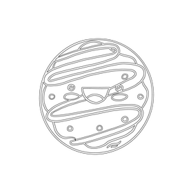 Kawaii biscuits black and white clipart