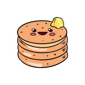 Kawaii pancake clipart