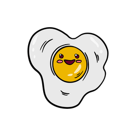 Kawaii omelette clipart