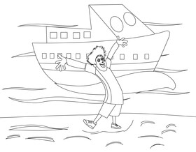 Jonathan hotel transylvania black and white vector