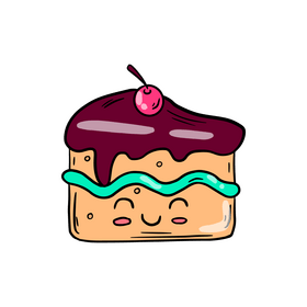 Kawaii cake clipart