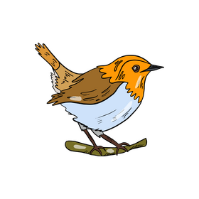 Warbler bird clipart