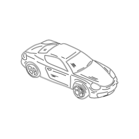 Coupe car black and white clipart free download