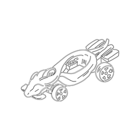 Racing car black and white clipart