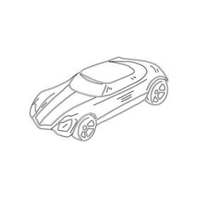 Car black and white clipart