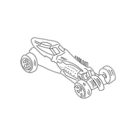 Vintage car black and white clipart