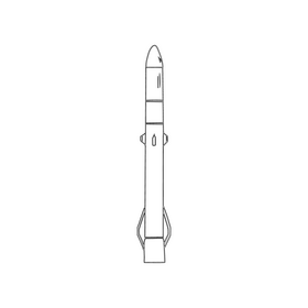 Rocket black and white clipart