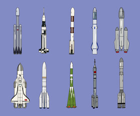 International Space Rockets vector