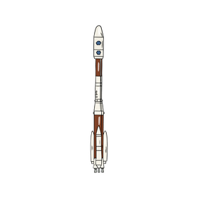 Long space rocket clipart