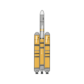 Yellow rocket cartoon clipart