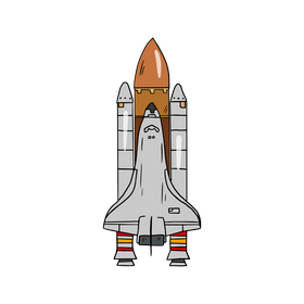 Rocket cartoon clipart
