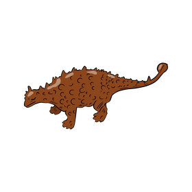 Brown dinosaur drawing clipart