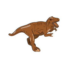 Brown dinosaur drawing clipart