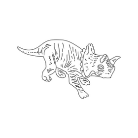 Dinosaur black and white clipart