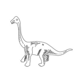 Triceratops dinosaur black and white clipart
