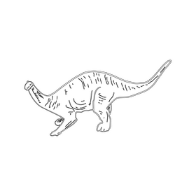 Dinosaur drawing black and white clipart