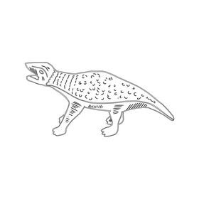Dinosaur black and white clipart