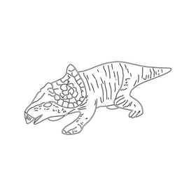 Dinosaur black and white clipart