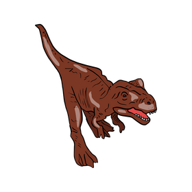 Brown dinosaur cartoon clipart